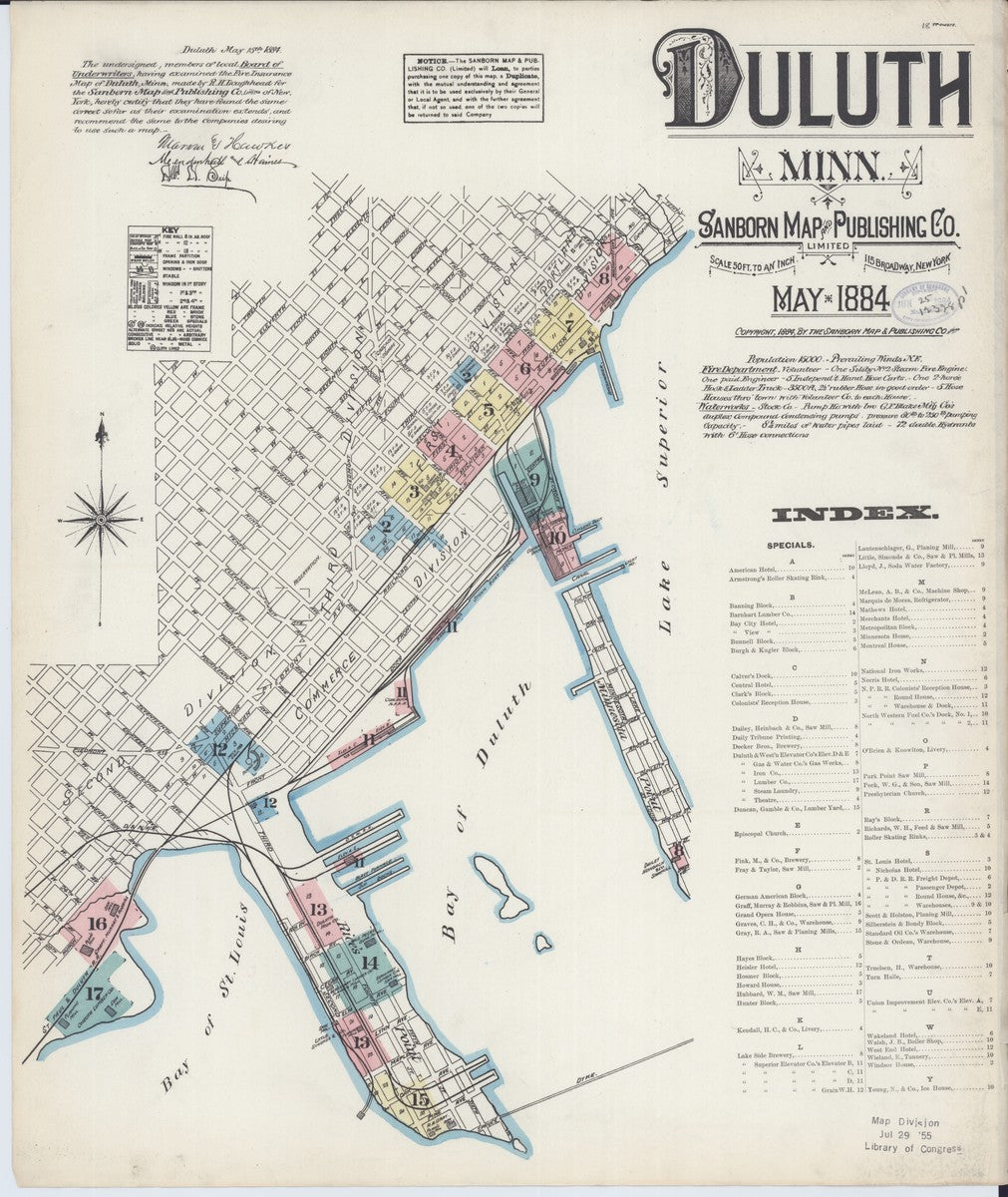 Duluth, Minnesota - 1884 Sanborn Map