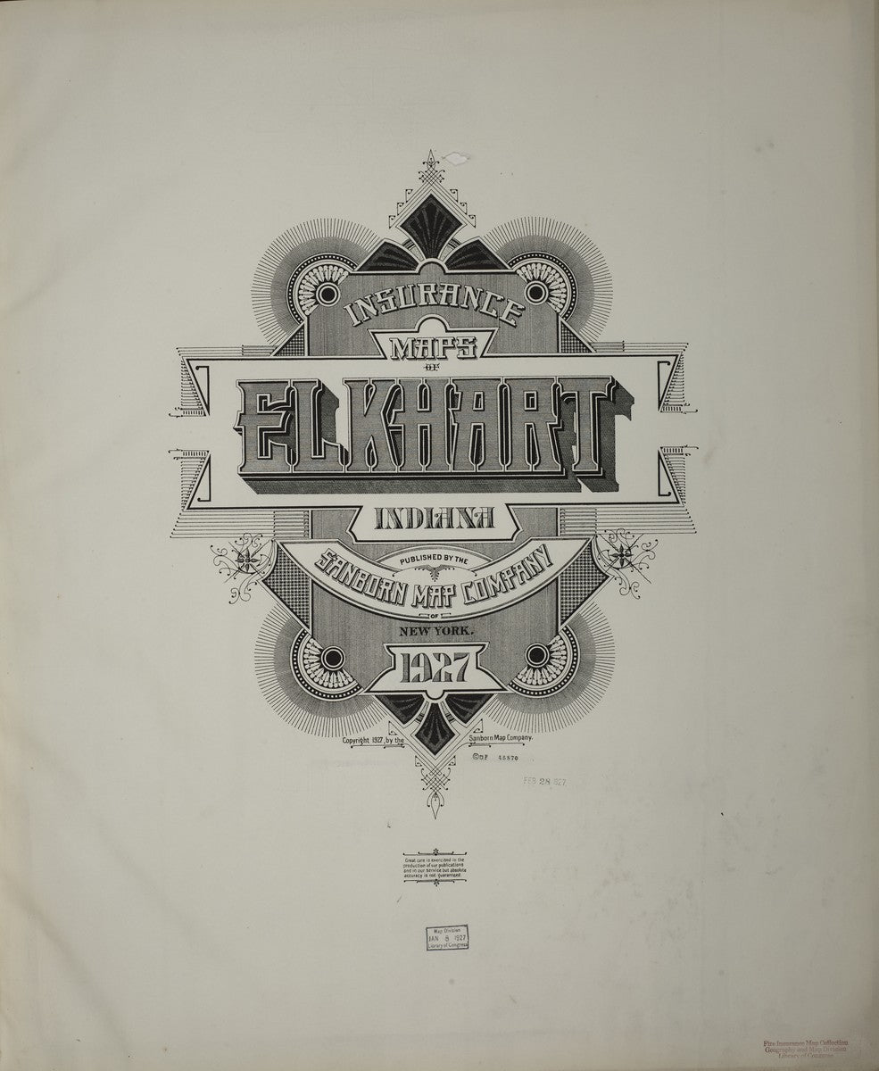 Elkhart, Indiana - 1927 Sanborn Map