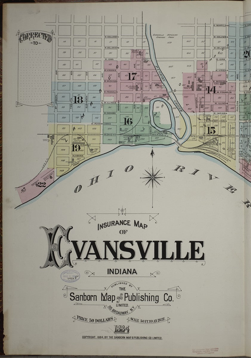 Evansville, Indiana - 1884 Sanborn Map