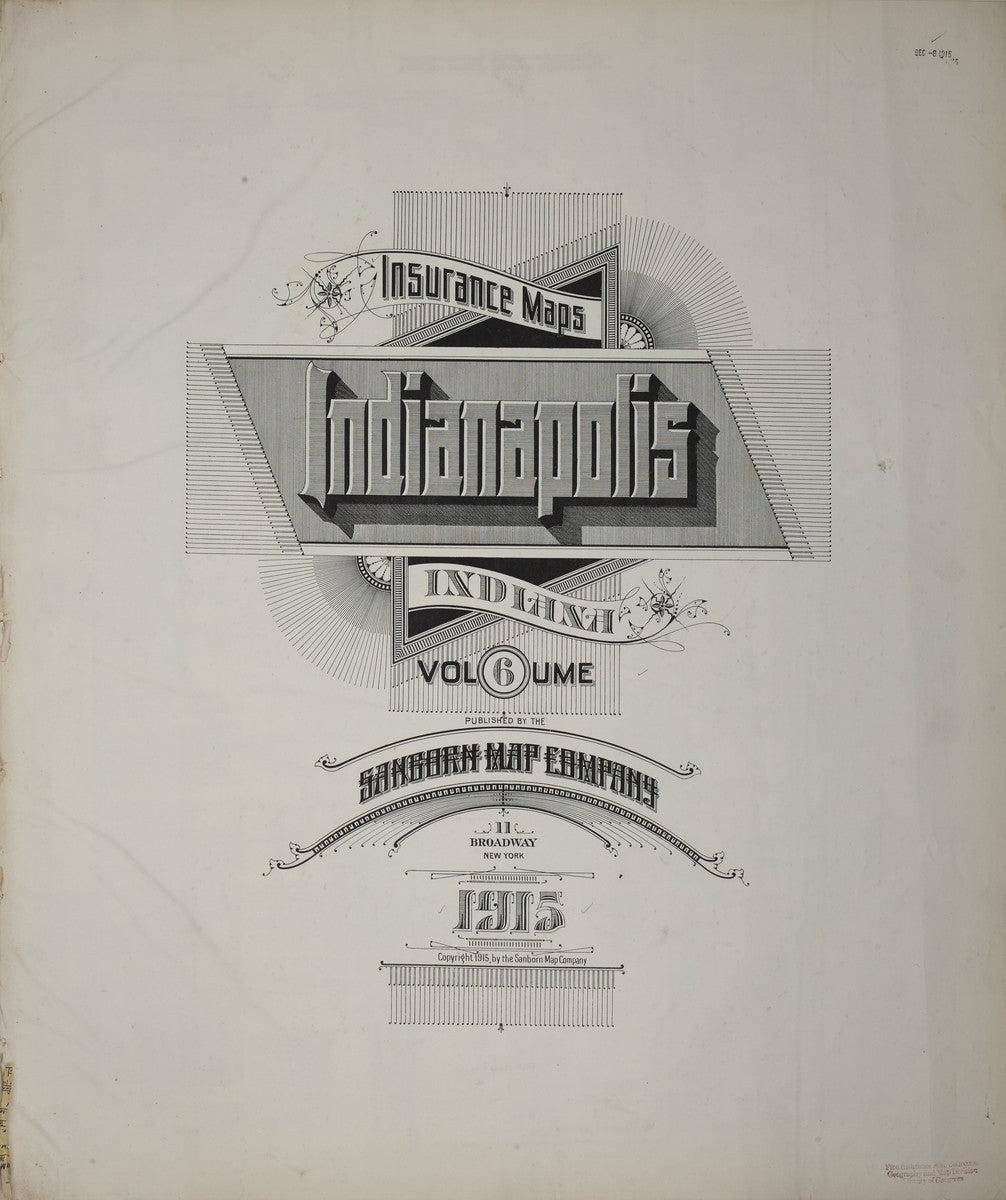 Indianapolis, Indiana - 1915 Sanborn Map