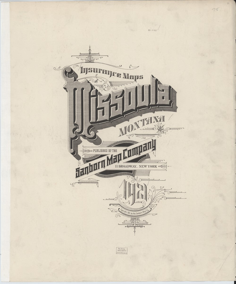 Missoula, Montana - 1921 Sanborn Map