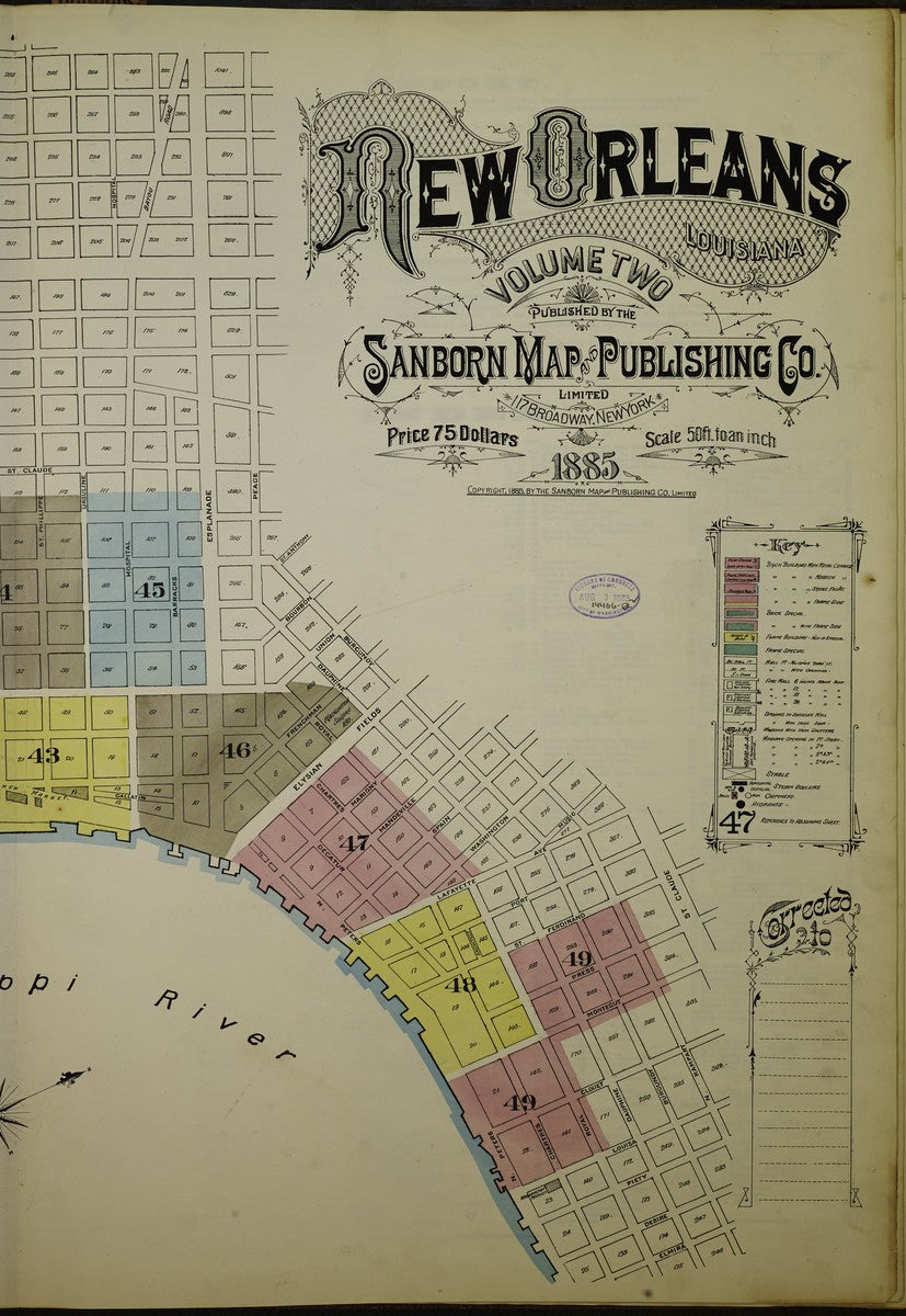 New Orleans, Louisiana - 1885 Sanborn Fire Insurance Map