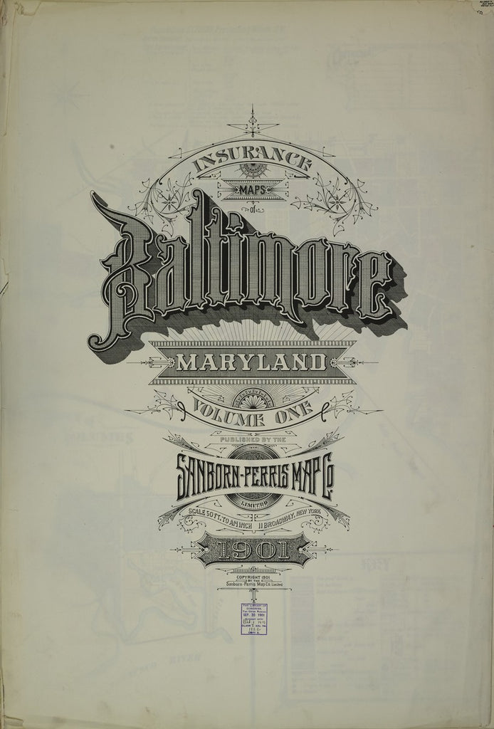 Baltimore, Maryland - 1901 Sanborn Map