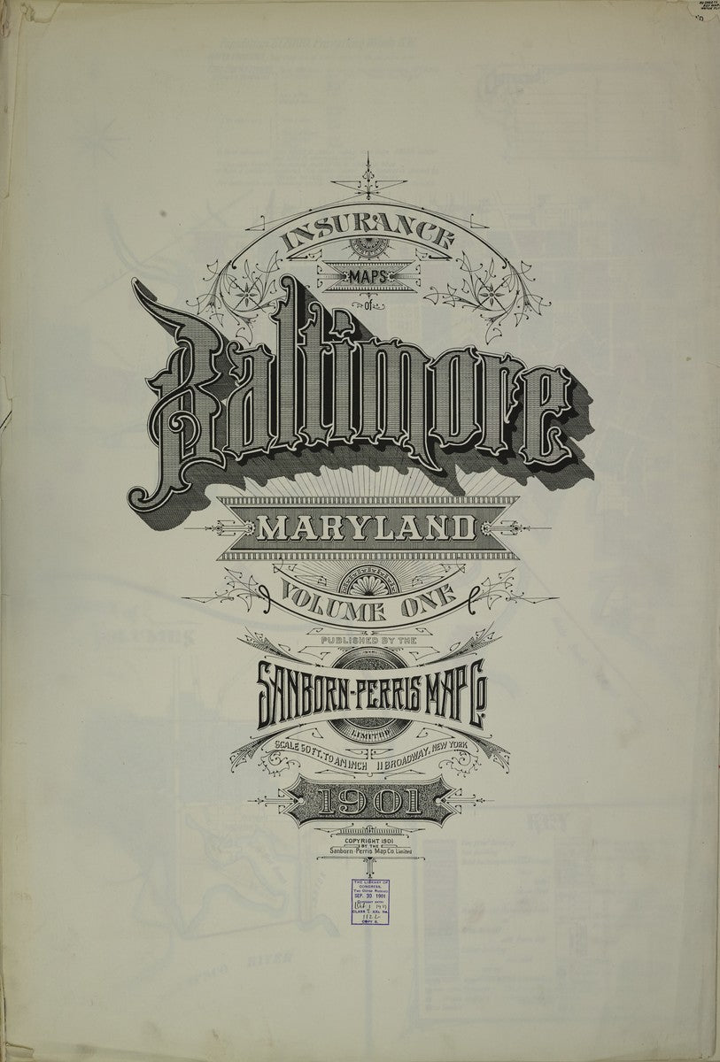 Baltimore, Maryland - 1901 Sanborn Map