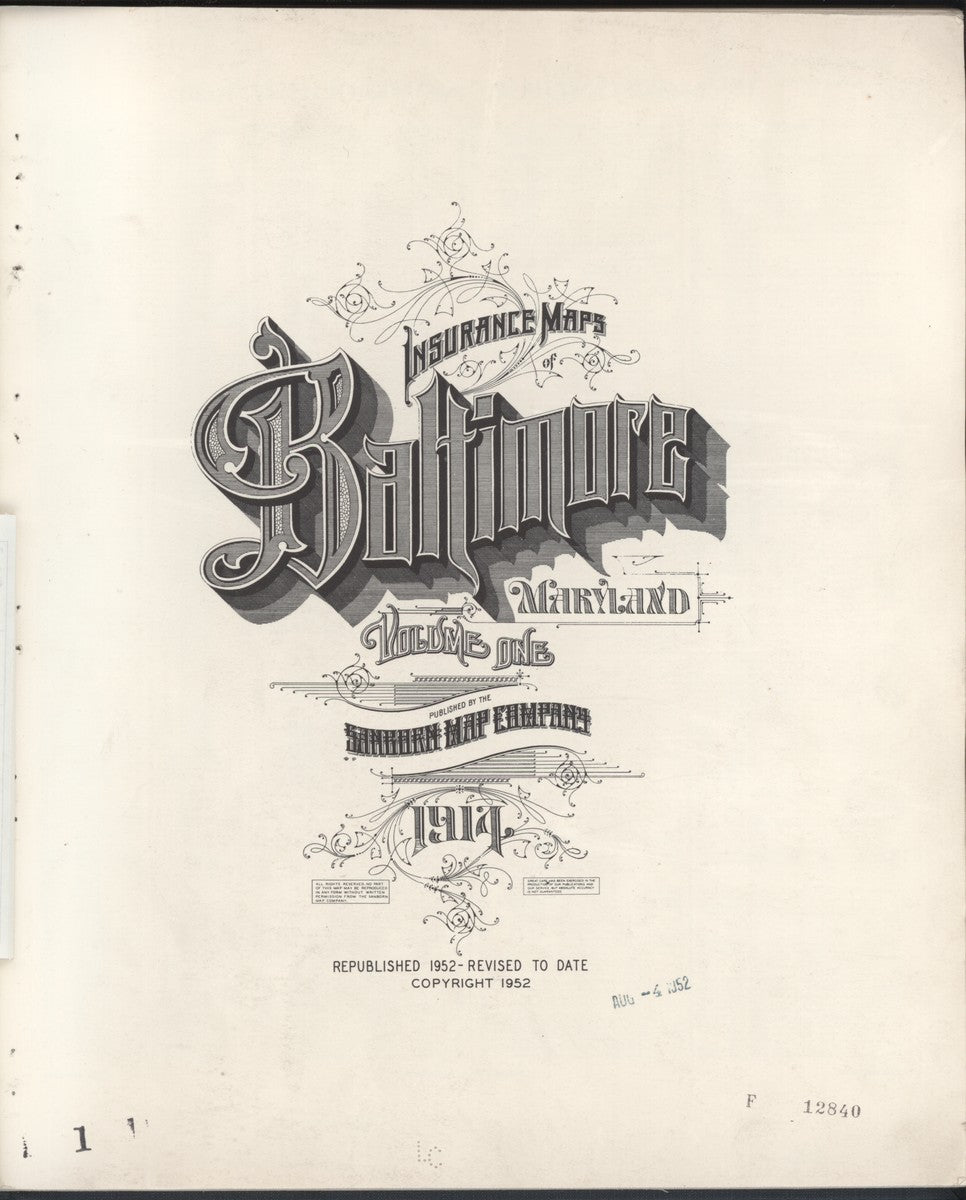 Baltimore, Maryland - 1914 Sanborn Map