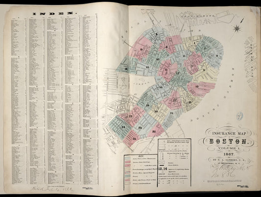 Boston, Massachusetts - 1867 Sanborn Map