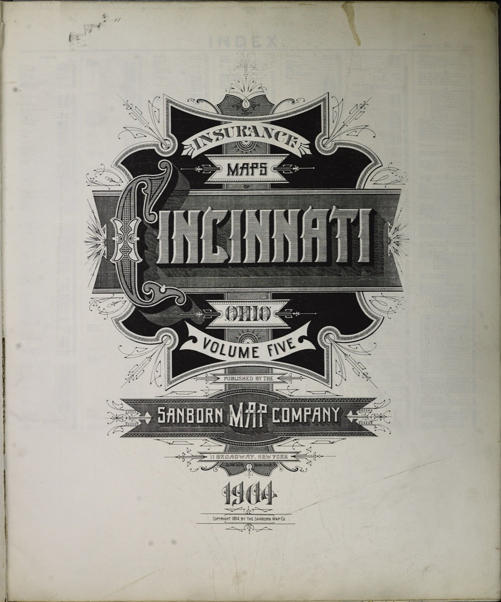 Cincinnati, Ohio - 1904 Sanborn Map