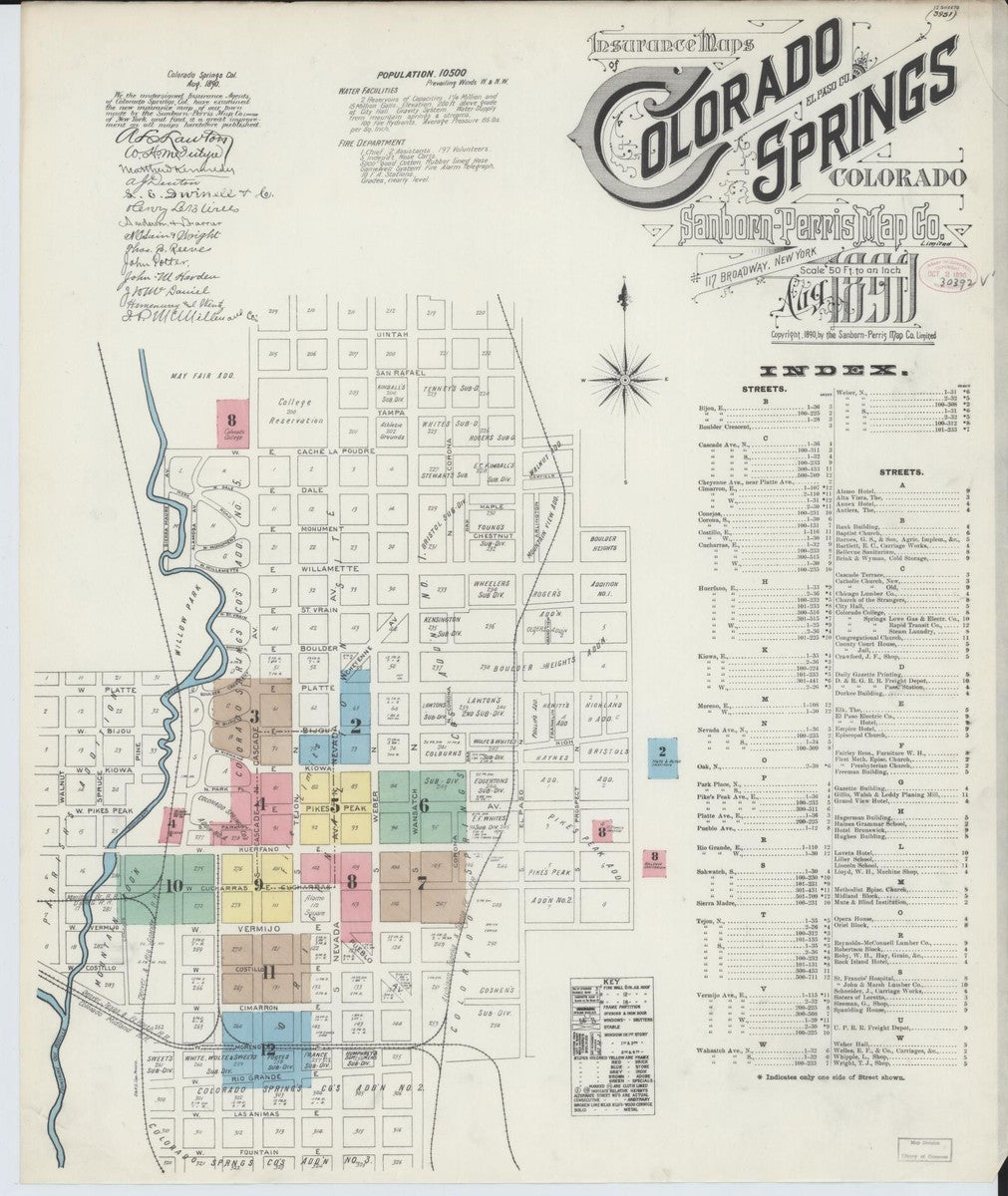 Colorado Springs, Colorado - 1890 Sanborn Map