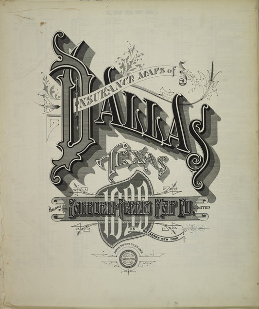 Dallas, Texas - 1899 Sanborn Map