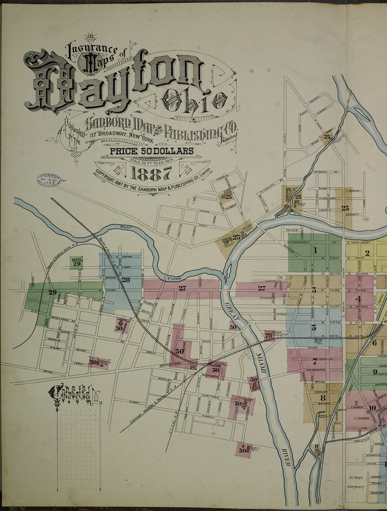 Dayton, Ohio - 1887 Sanborn Map