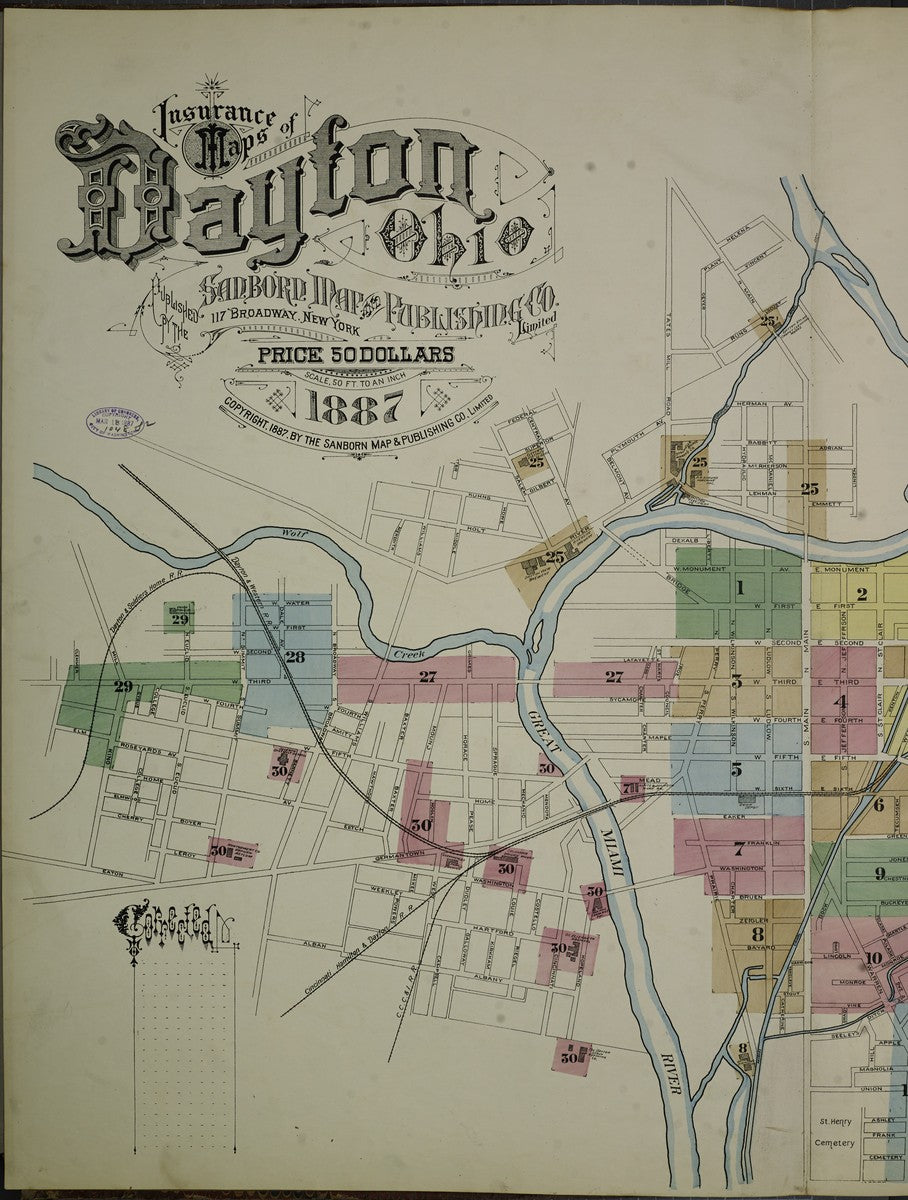 Dayton, Ohio - 1887 Sanborn Map