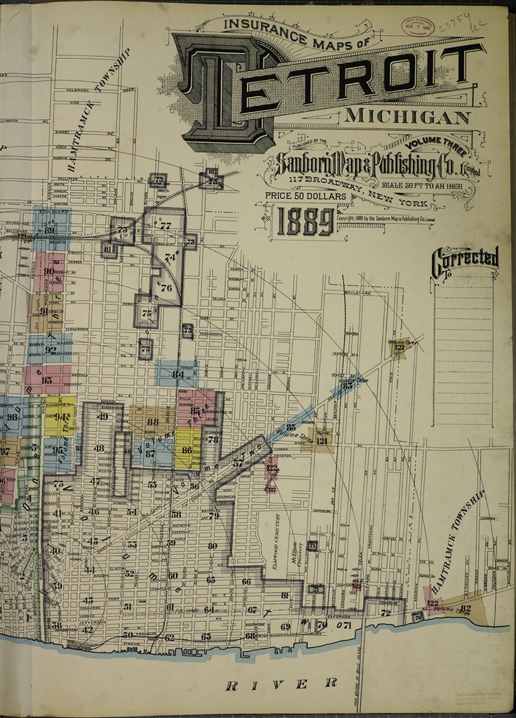 Detroit, Michigan - 1889 Sanborn Map