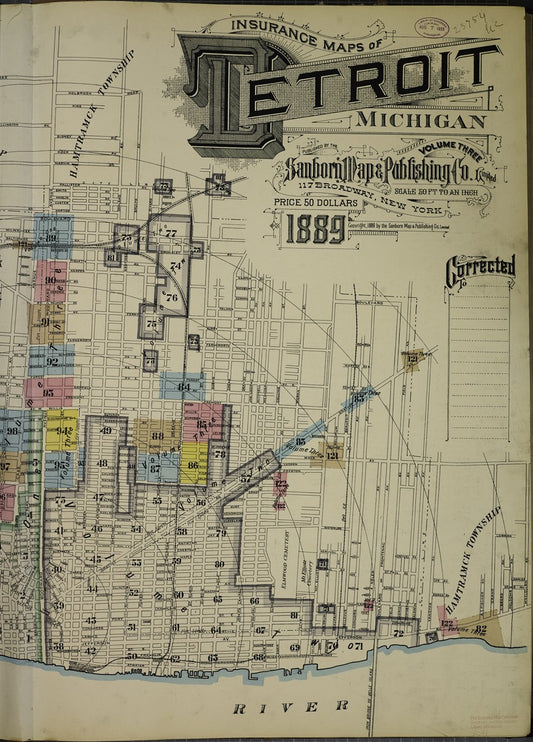 Detroit, Michigan - 1889 Sanborn Map