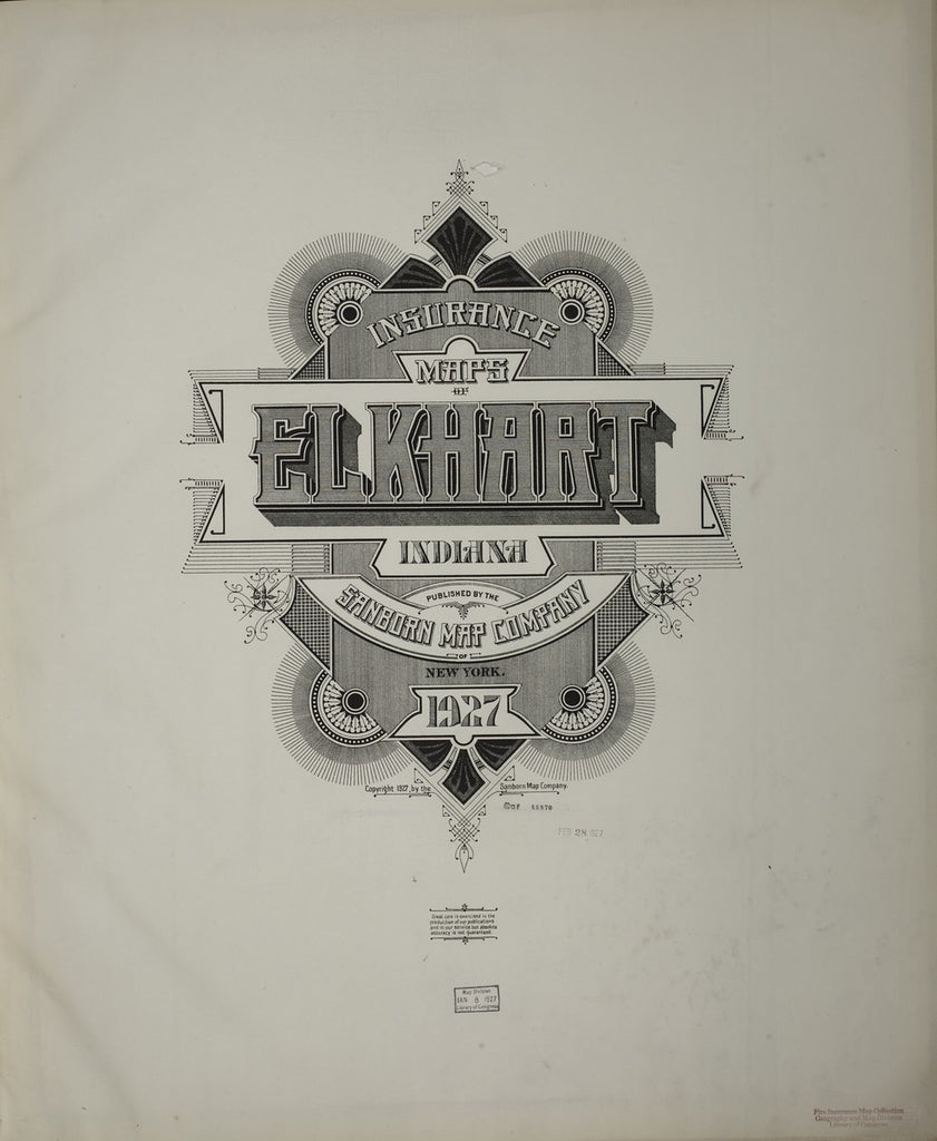 Elkhart, Indiana - 1927 Sanborn Map