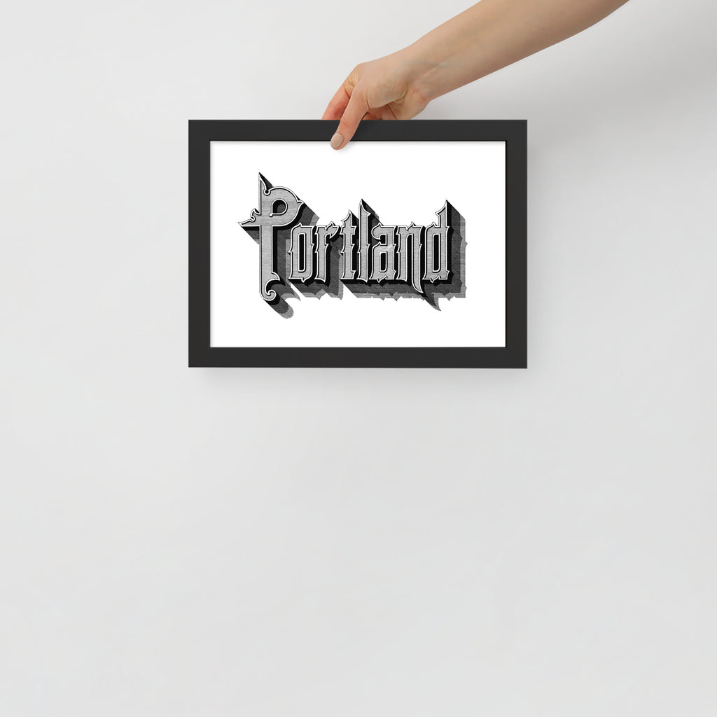 Portland Framed matte paper poster