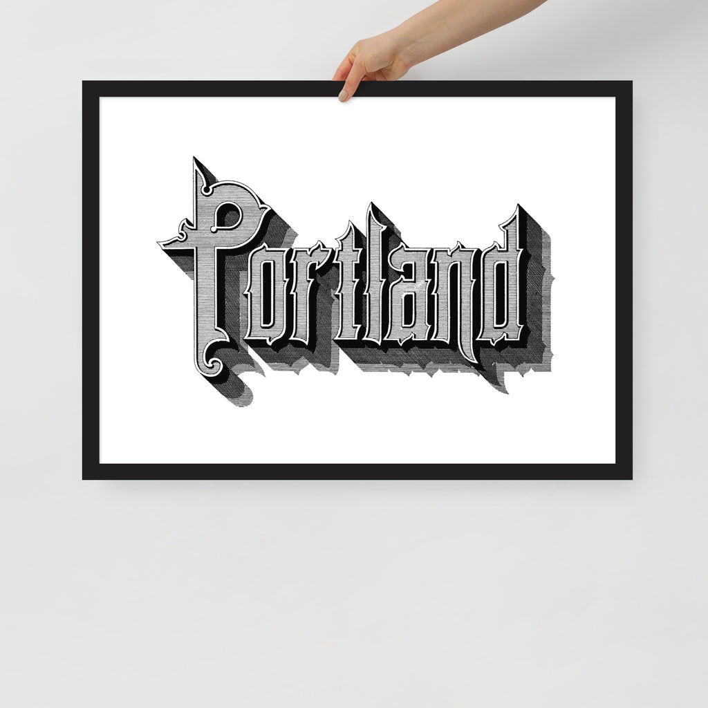 Portland Framed matte paper poster