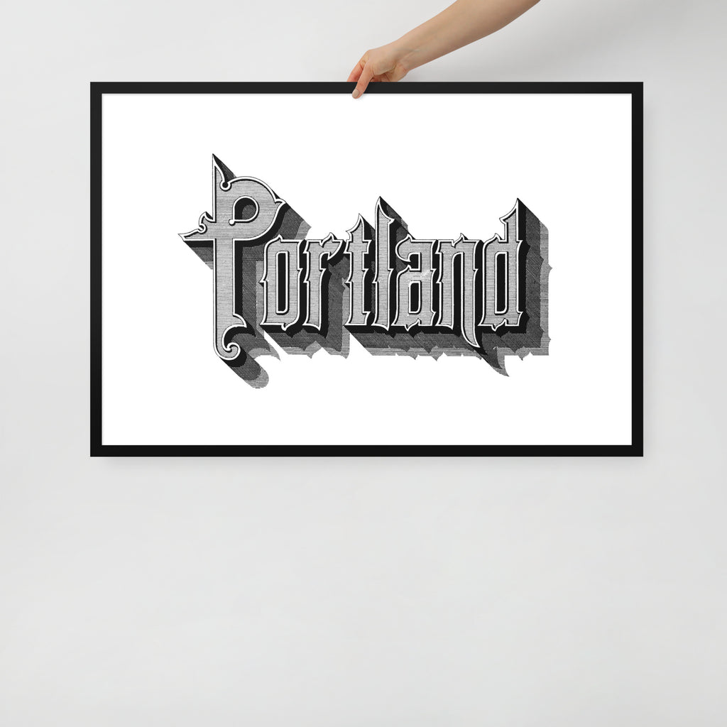 Portland Framed matte paper poster