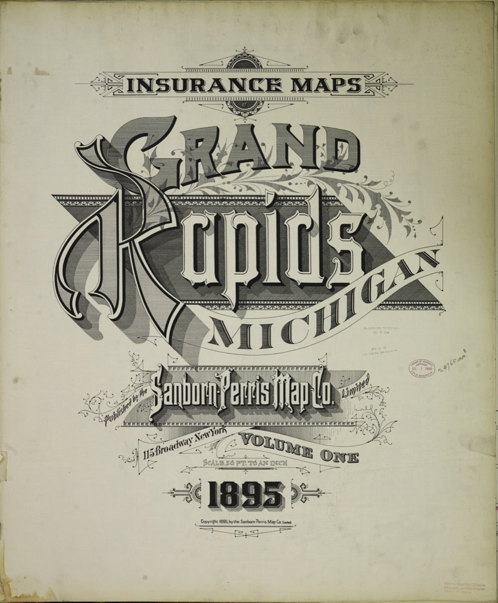 Grand Rapids, Michigan - 1895 Sanborn Map