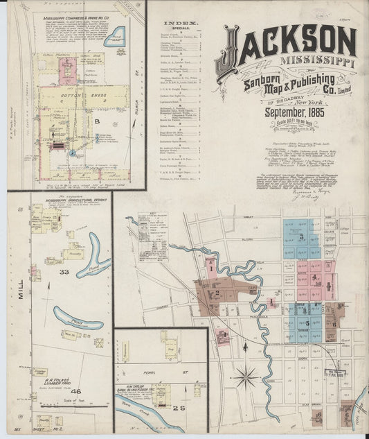 Jackson, Mississippi - 1885 Sanborn Map