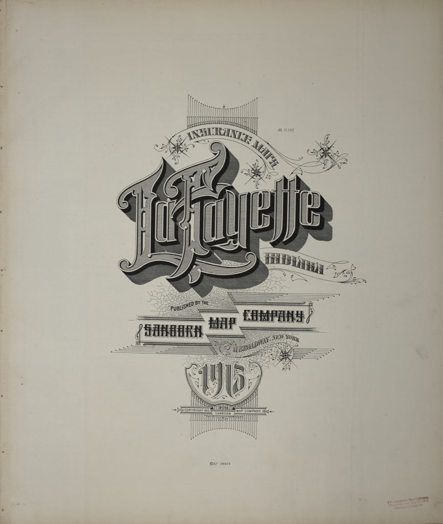 Lafayette, Indiana - 1915 Sanborn Map