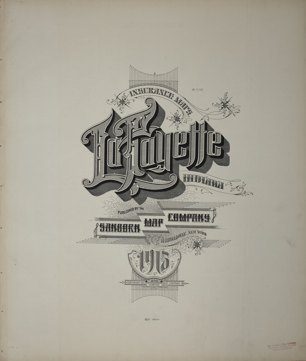 Lafayette, Indiana - 1915 Sanborn Map