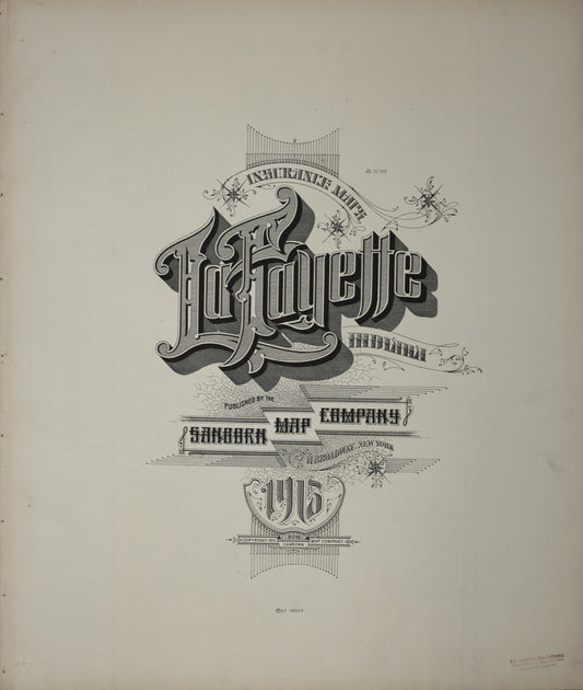 Lafayette, Indiana - 1915 Sanborn Map
