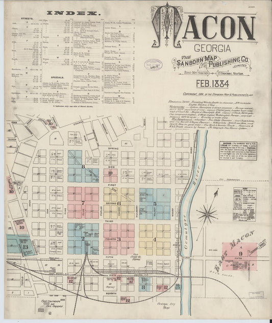 Macon, Georgia - 1884 Sanborn Map