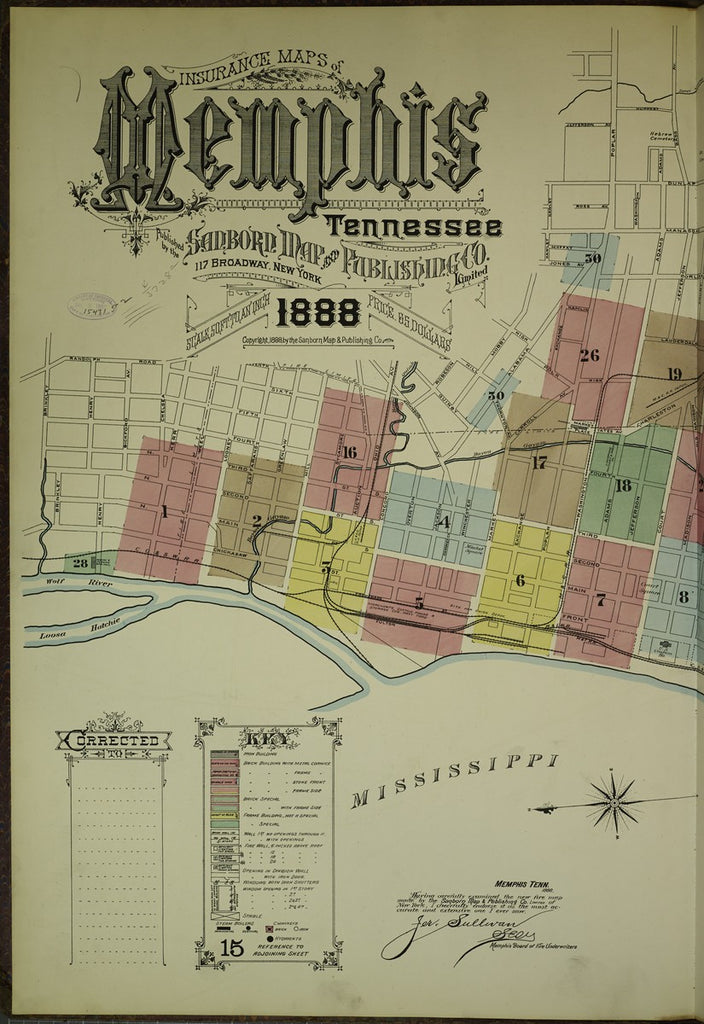 Memphis, Tennessee - 1888 Sanborn Map