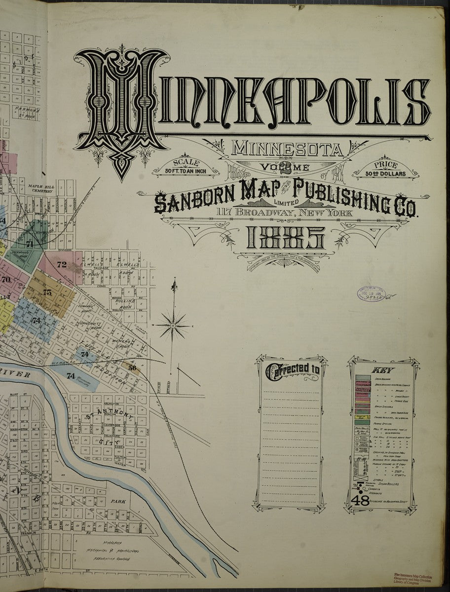 Minneapolis, Minnesota - 1885 Sanborn Map