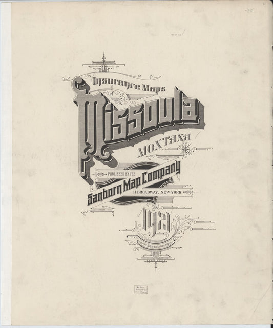 Missoula, Montana - 1921 Sanborn Map