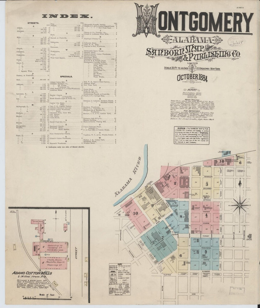 Montgomery, Alabama - 1884 Sanborn Map