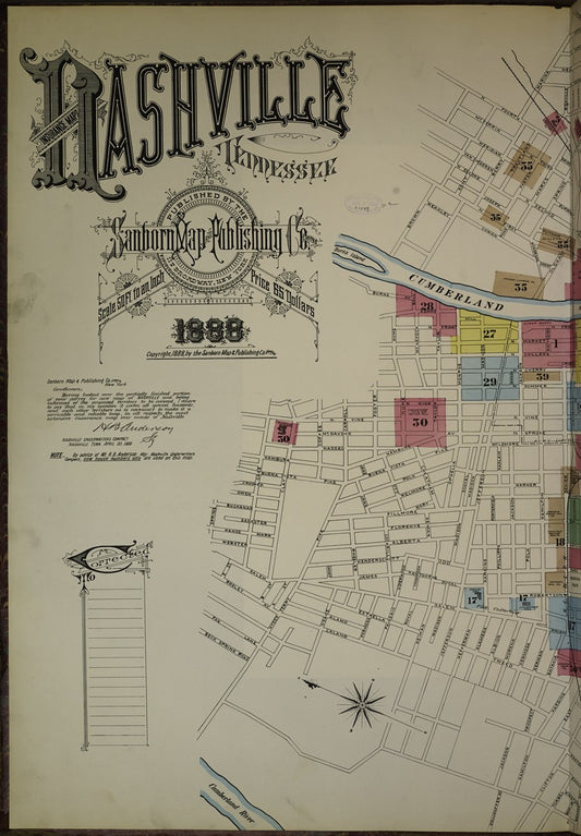 Nashville, Tennessee - 1888 Sanborn Map
