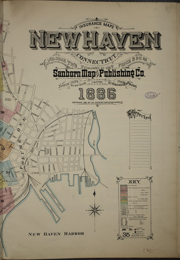 New Haven, Connecticut - 1886 Sanborn Map