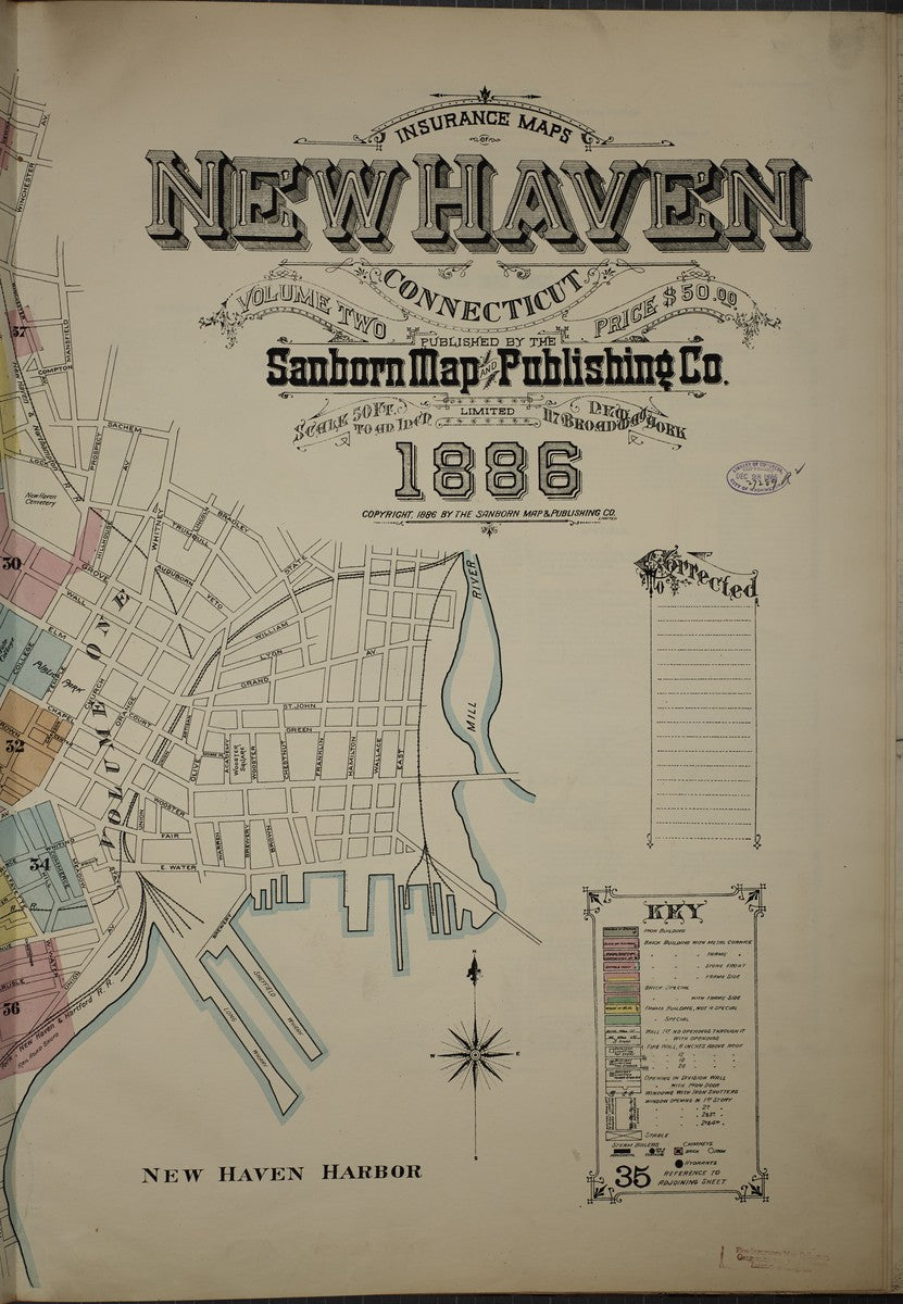 New Haven, Connecticut - 1886 Sanborn Map