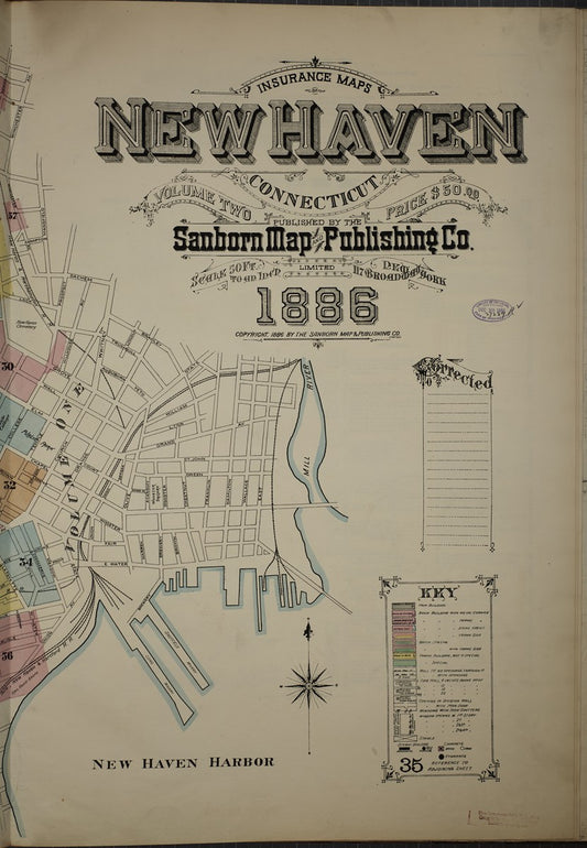 New Haven, Connecticut - 1886 Sanborn Map