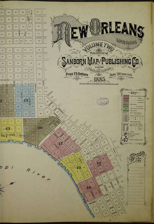 New Orleans, Louisiana - 1885 Sanborn Fire Insurance Map