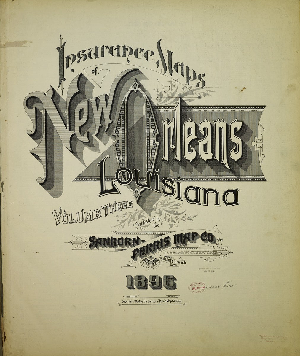 New Orleans, Louisiana - 1896 Sanborn Map