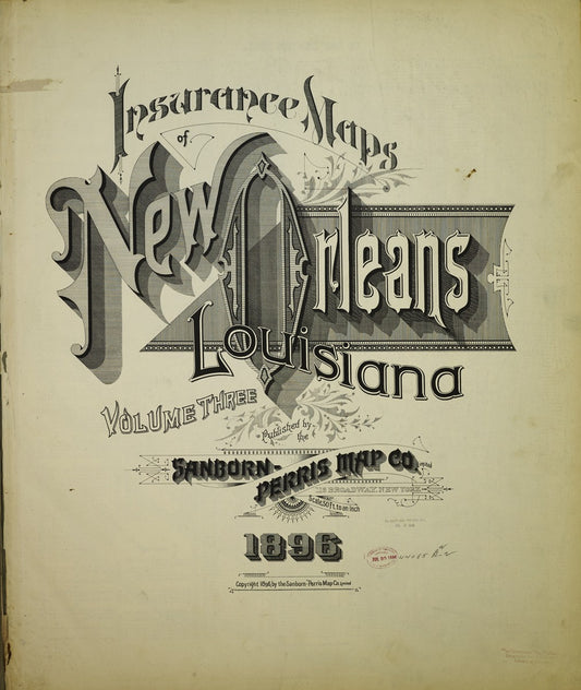 New Orleans, Louisiana - 1896 Sanborn Map