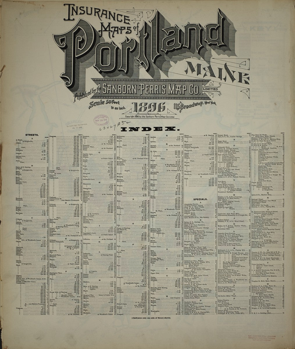 Portland, Maine - 1896 Sanborn Map