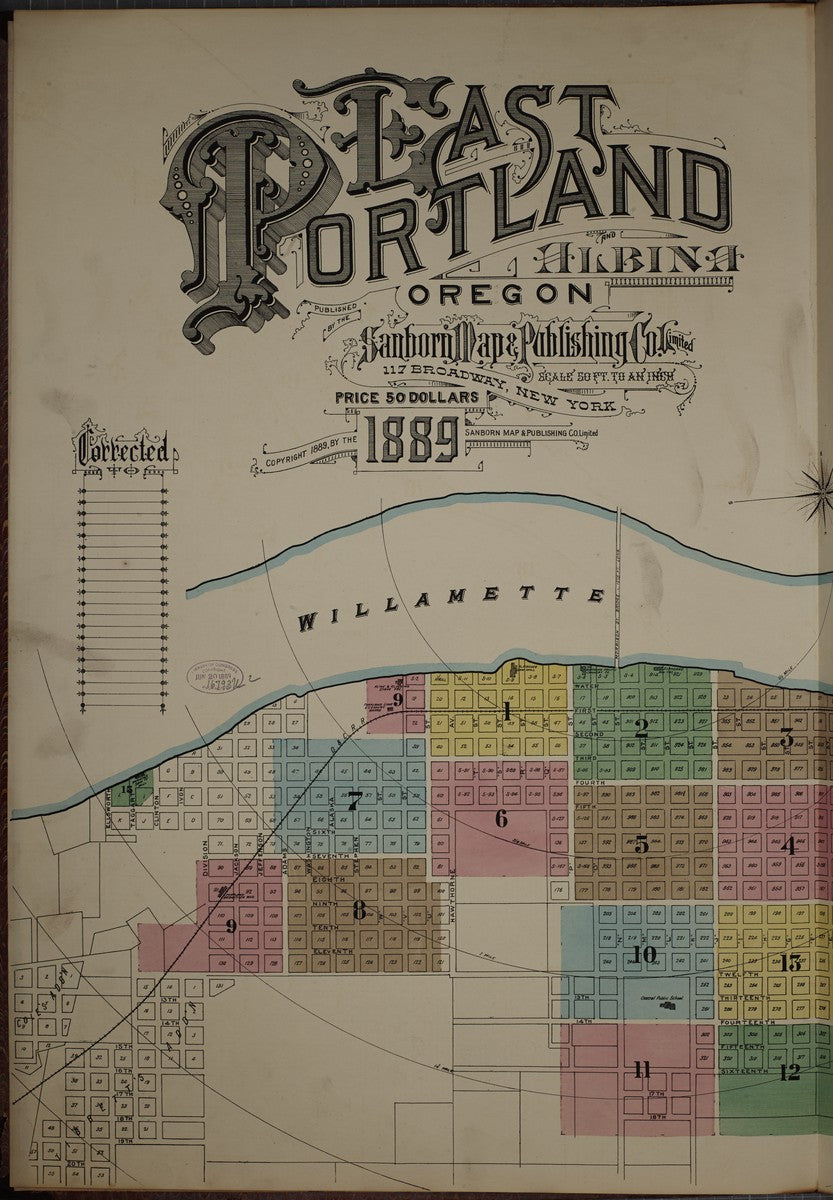 Portland, Oregon - 1889 Sanborn Map
