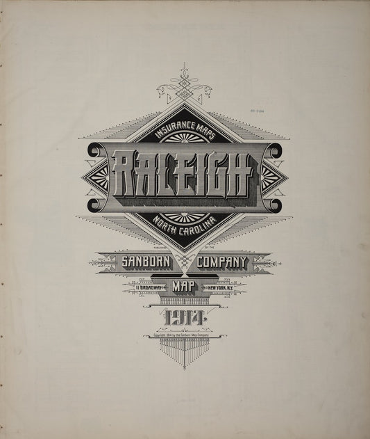 Raleigh, North Carolina - 1914 Sanborn Map