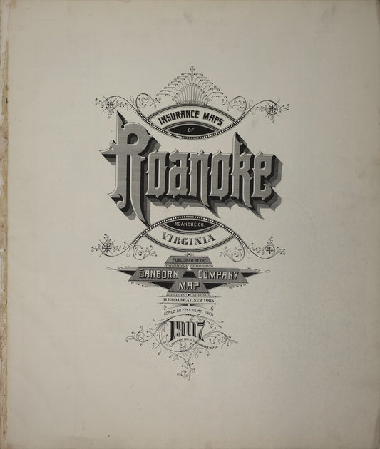 Roanoke, Virginia - 1907 Sanborn Map