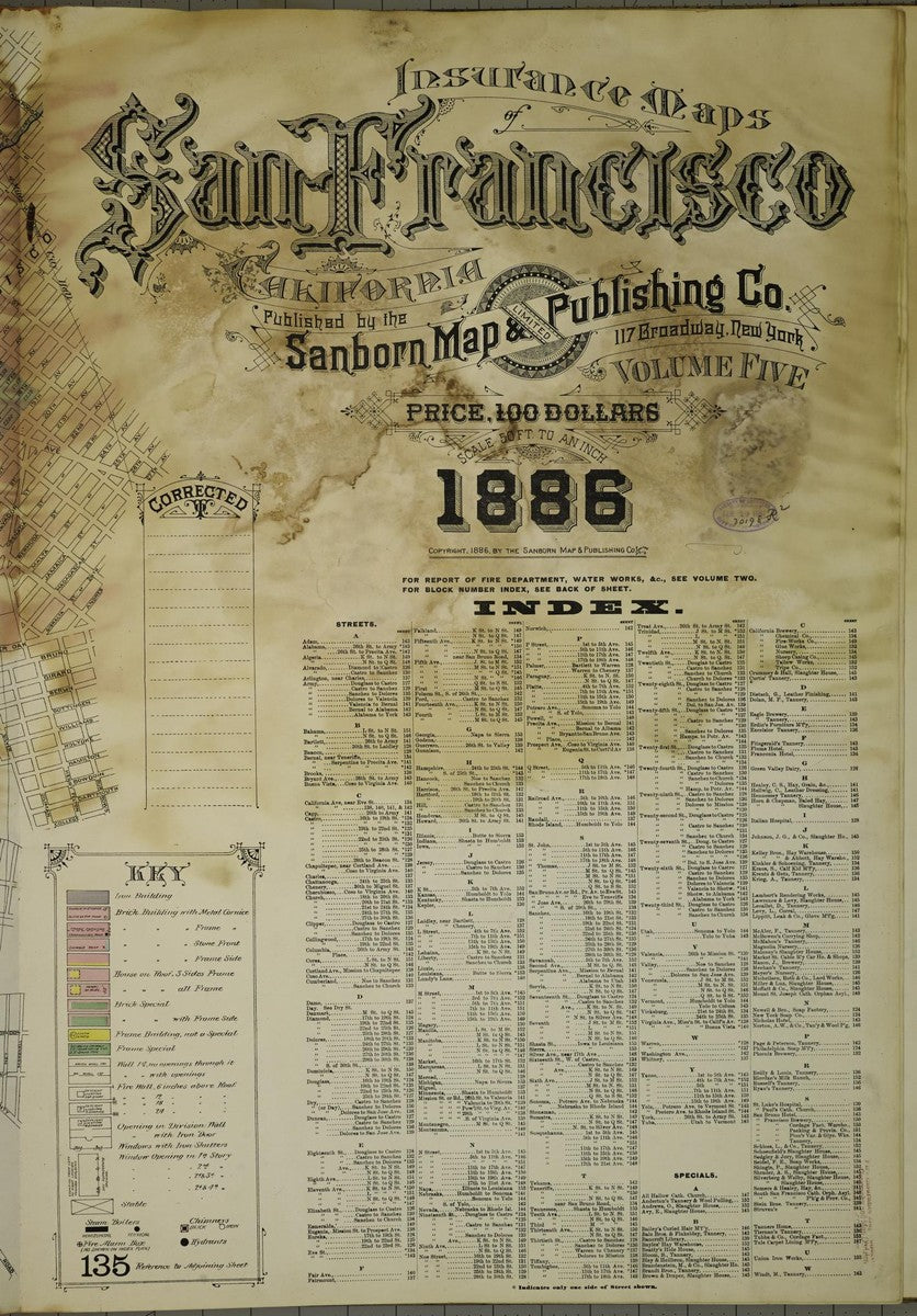 San Francisco, California - 1886 Sanborn Fire Insurance Map