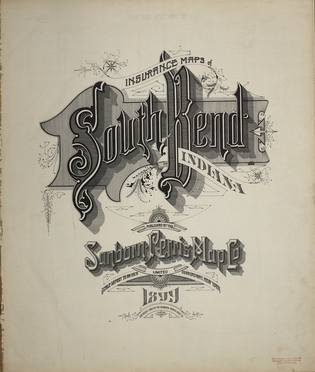 South Bend, Indiana - 1899 Sanborn Map