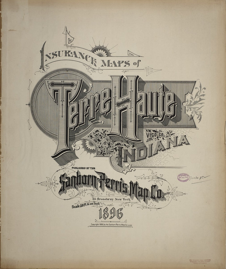 Terre Haute, Indiana - 1896 Sanborn Map