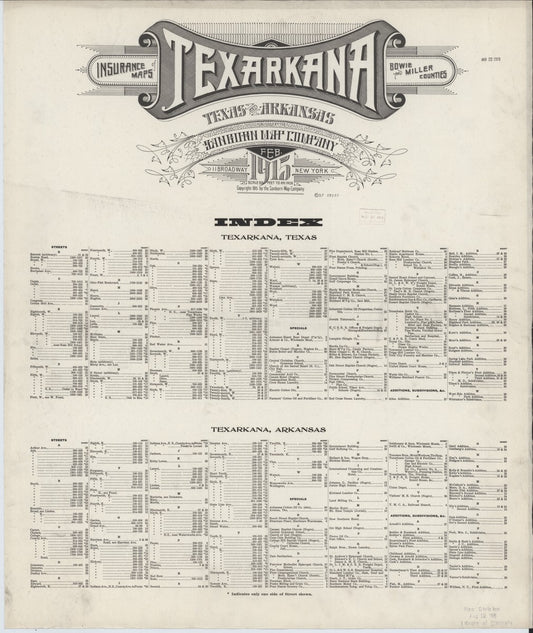 Texarkana, Texas - 1915 Sanborn Map