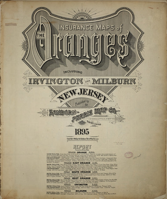 The Oranges, New Jersey - 1895 Sanborn Map