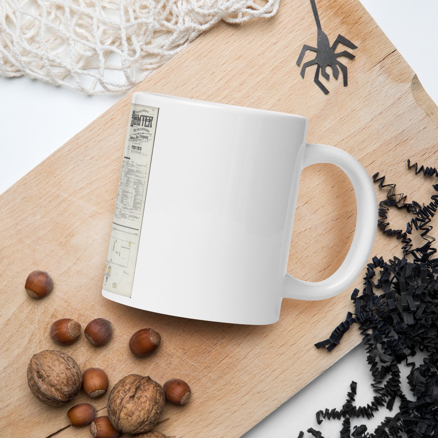 White glossy mug test