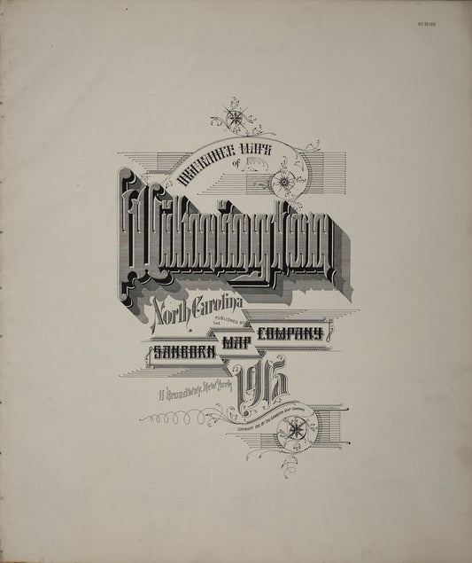Wilmington, North Carolina - 1915 Sanborn Map